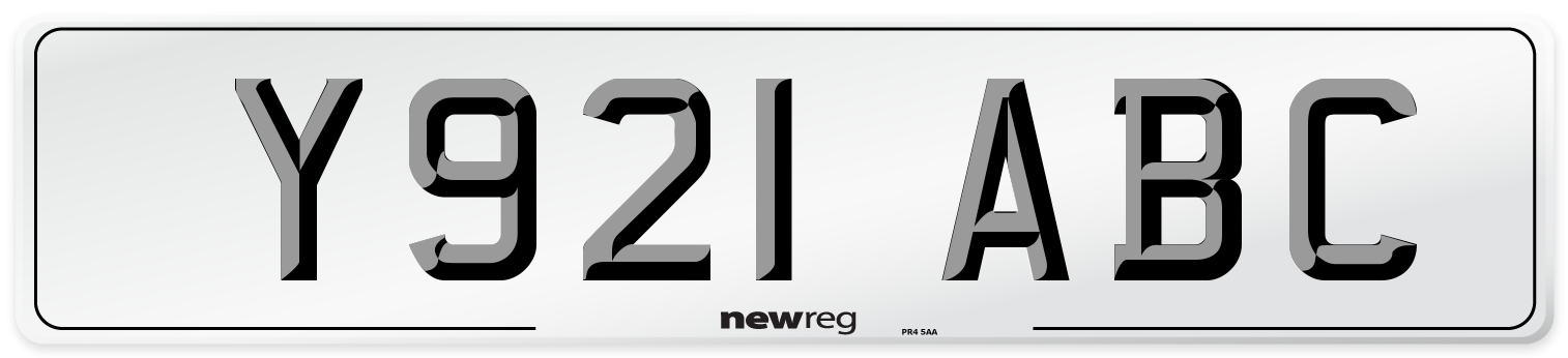 Y921 ABC Number Plate from New Reg